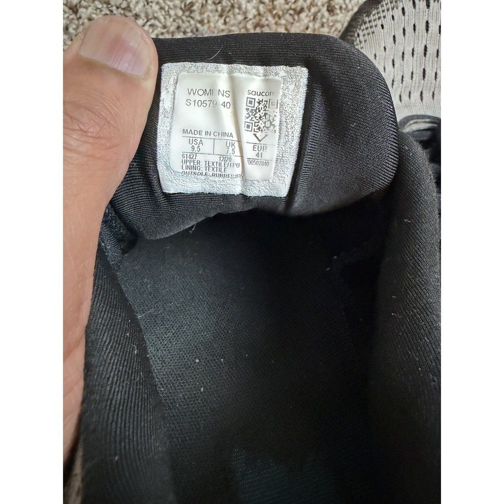 Saucony Ride 13 Shoes Womens 9.5‎ Black Gray Road Race Running Trainer Support - Picture 5 of 8